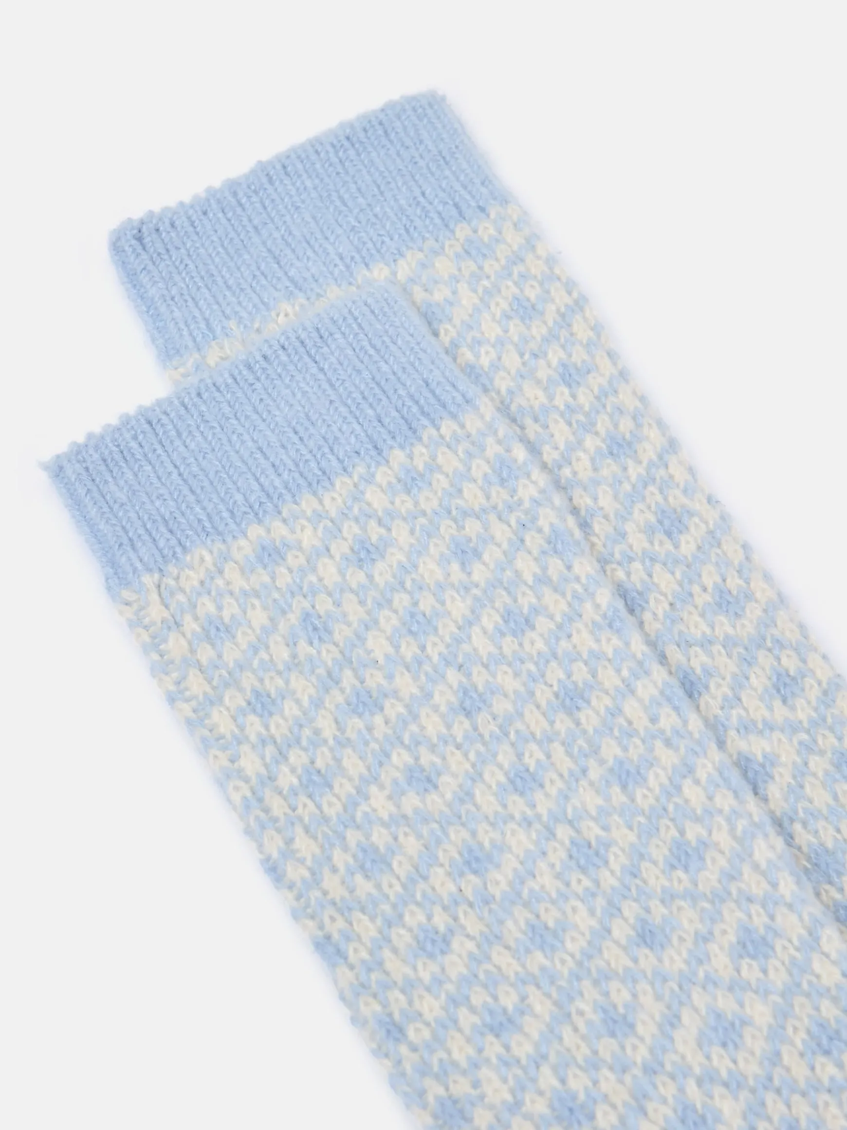 Women's Toasty Blue Cosy Geometric Socks (size 4-8)