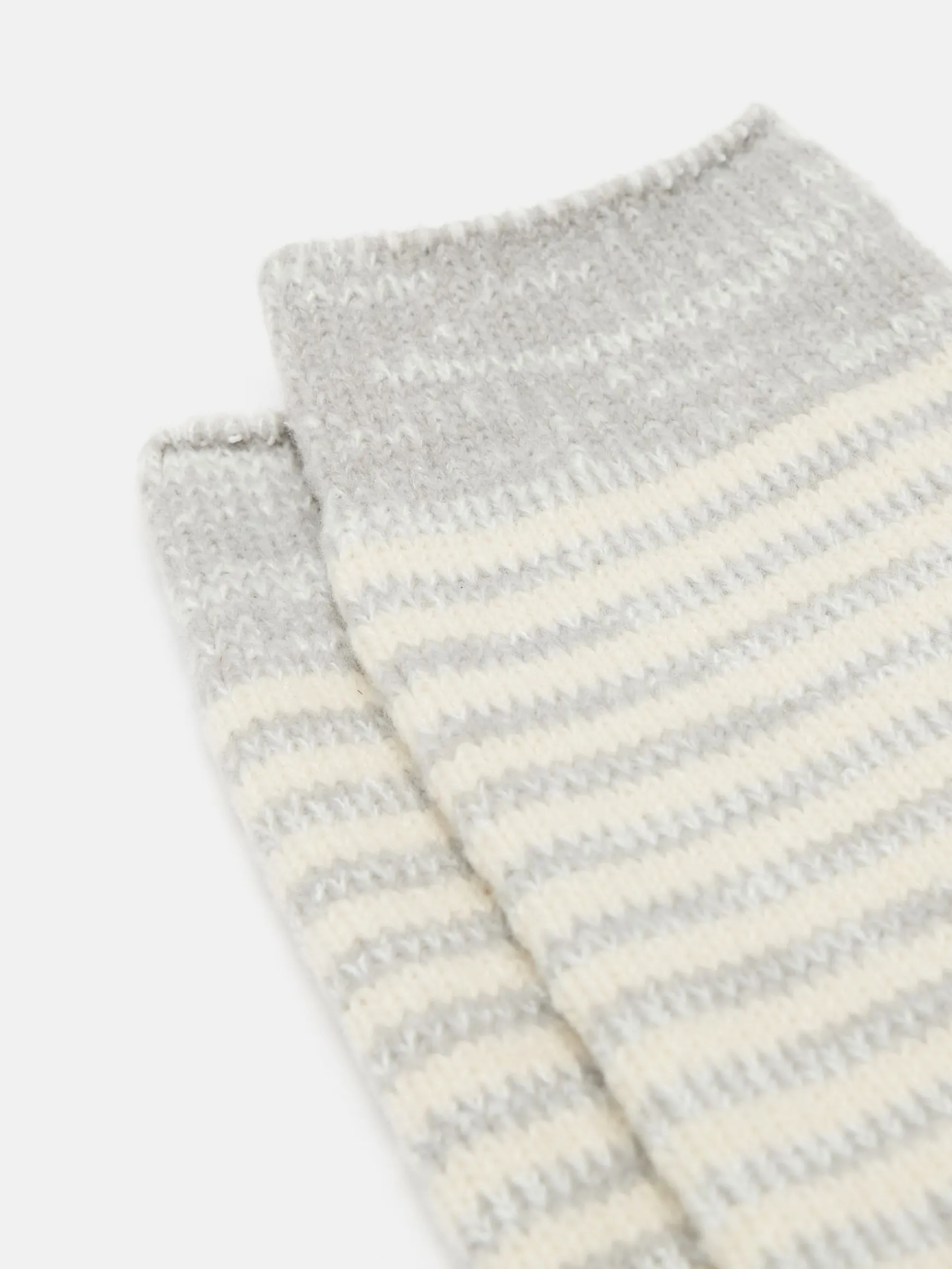 Women's Toasty Grey Cosy Striped Socks (size 4-8)