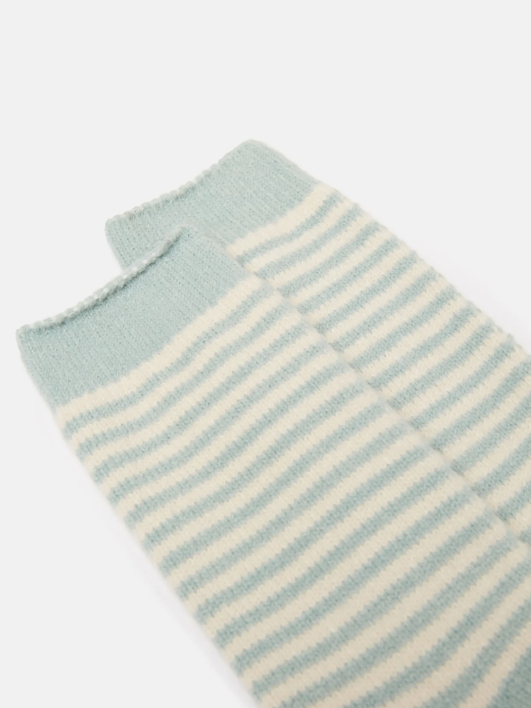 Women's Toasty Mint Green Cosy Striped Socks (size 4-8)