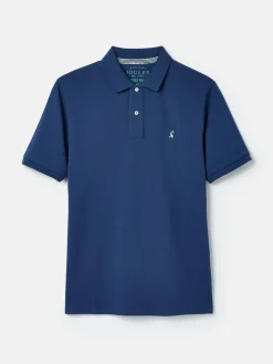 Woody Blue Regular Fit Cotton Pique Polo Shirt