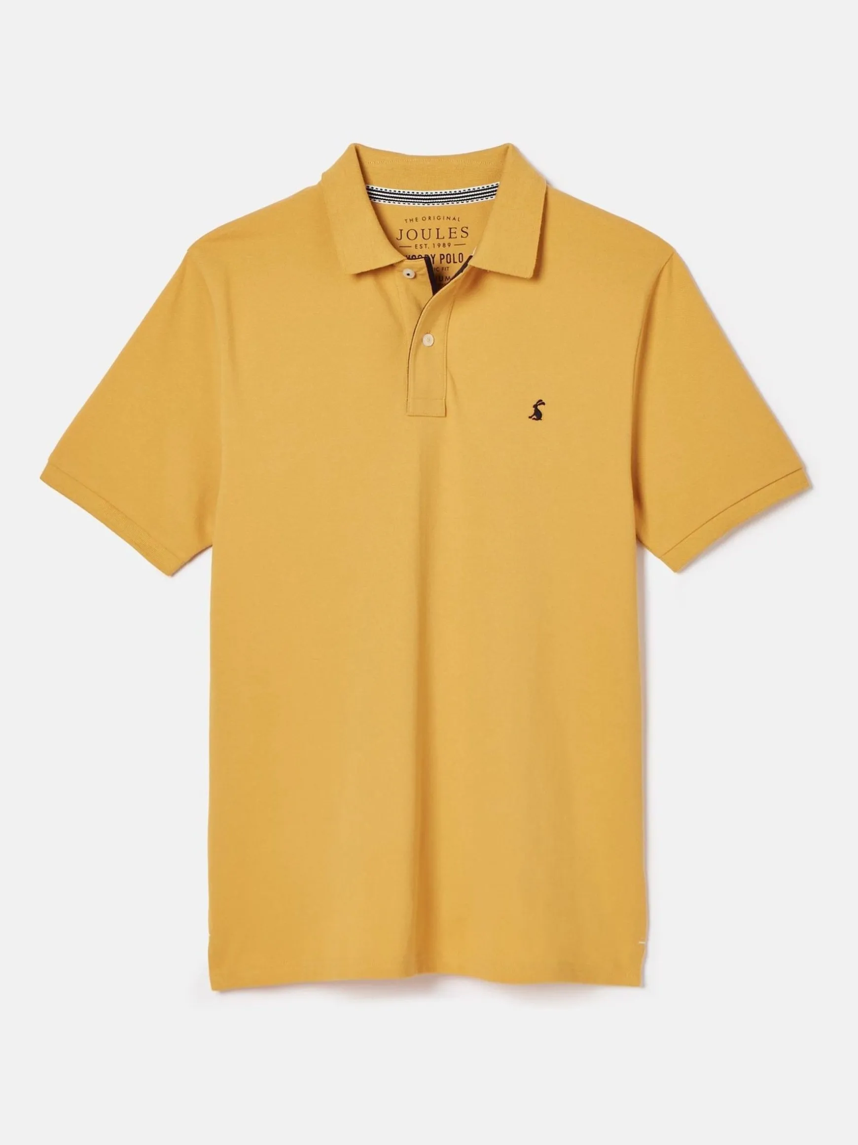 Woody Bright Yellow Regular Fit Cotton Pique Polo Shirt