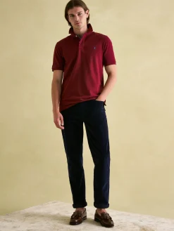 Woody Burgundy Regular Fit Cotton Pique Polo Shirt