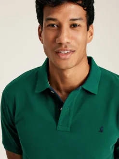 Woody Dark Green Regular Fit Cotton Pique Polo Shirt