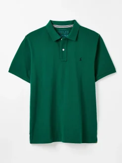 Woody Dark Green Regular Fit Cotton Pique Polo Shirt
