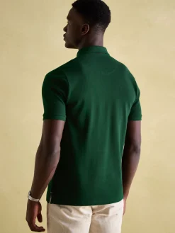 Woody Green Regular Fit Cotton Pique Polo Shirt