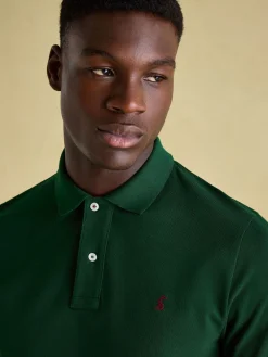 Woody Green Regular Fit Cotton Pique Polo Shirt