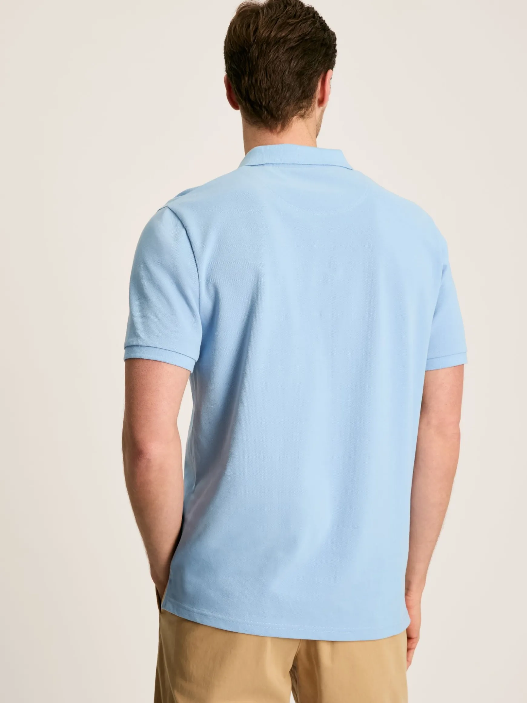 Woody Light Blue Regular Fit Cotton Pique Polo Shirt