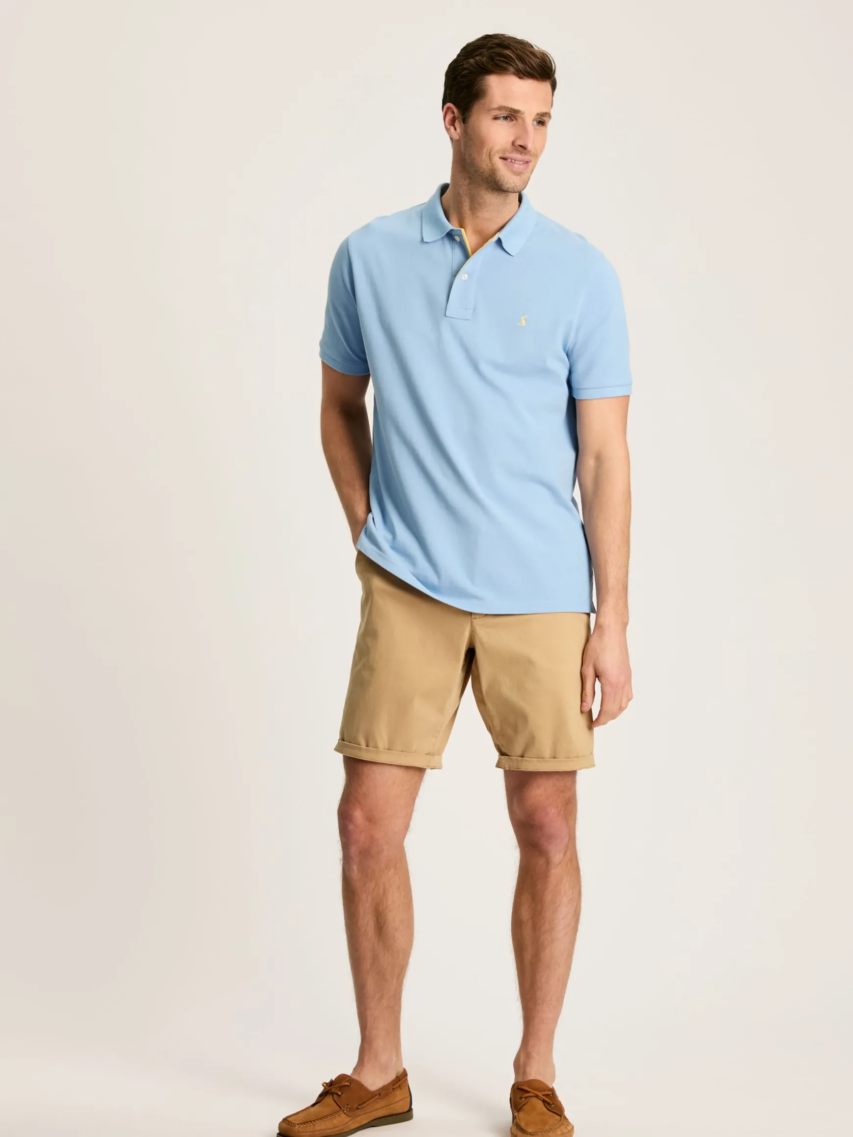 Woody Light Blue Regular Fit Cotton Pique Polo Shirt