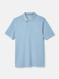 Woody Light Blue Regular Fit Cotton Pique Polo Shirt