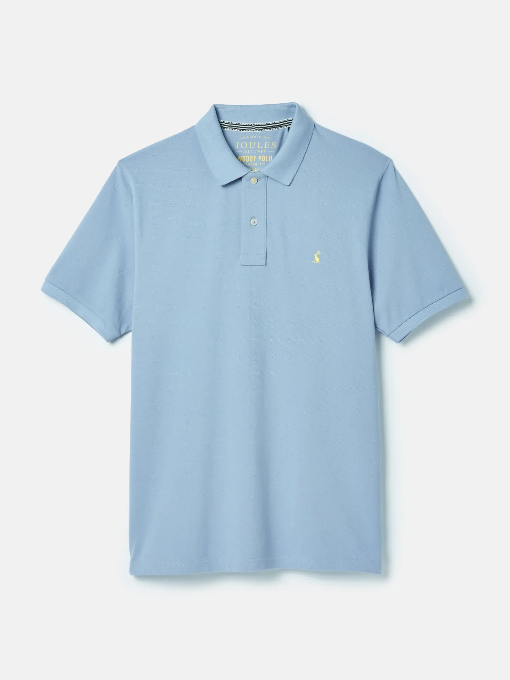 Woody Light Blue Regular Fit Cotton Pique Polo Shirt