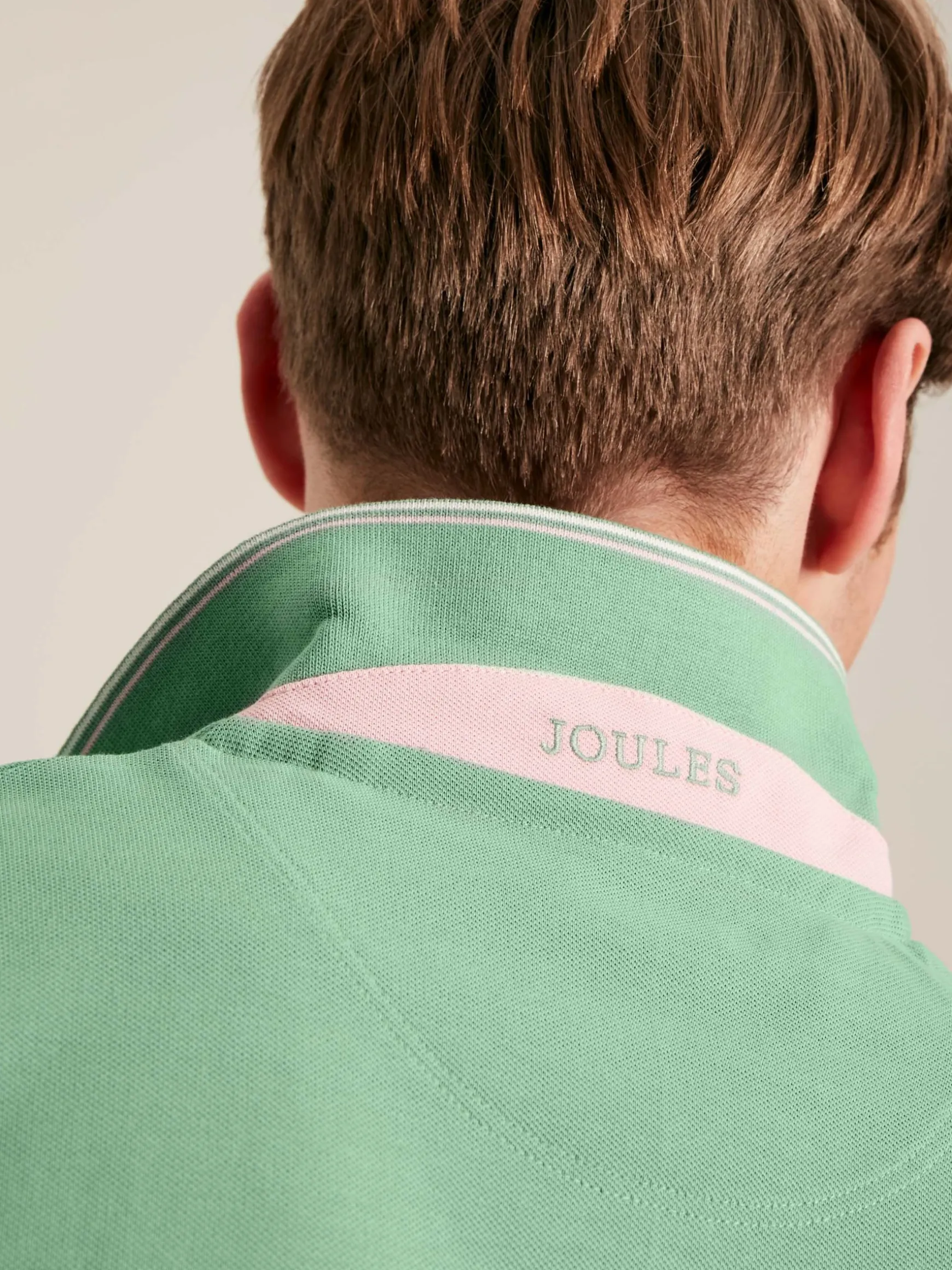 Woody Light Green Regular Fit Cotton Pique Polo Shirt