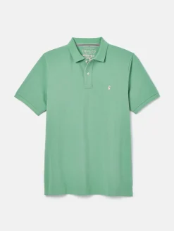 Woody Light Green Regular Fit Cotton Pique Polo Shirt