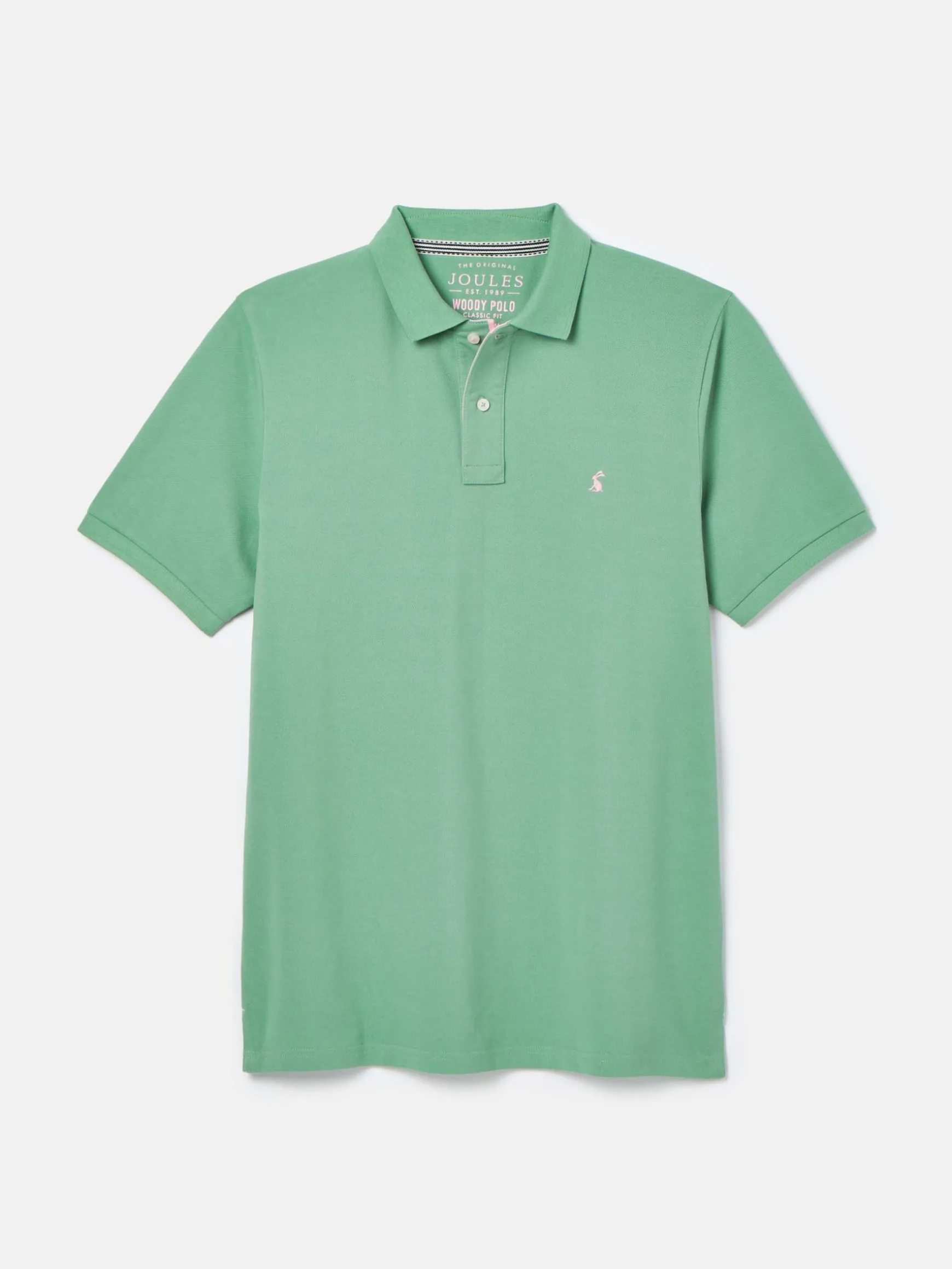 Woody Light Green Regular Fit Cotton Pique Polo Shirt