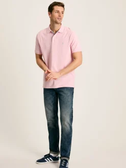 Woody Light Pink Regular Fit Cotton Pique Polo Shirt