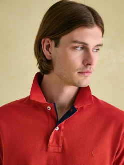 Woody Orange Regular Fit Cotton Pique Polo Shirt