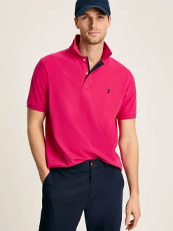Woody Pink Regular Fit Cotton Pique Polo Shirt