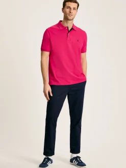 Woody Pink Regular Fit Cotton Pique Polo Shirt