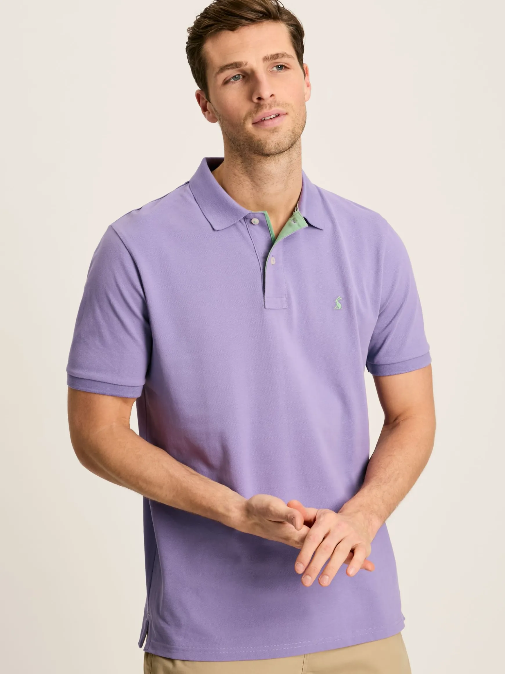 Woody Purple Regular Fit Cotton Pique Polo Shirt