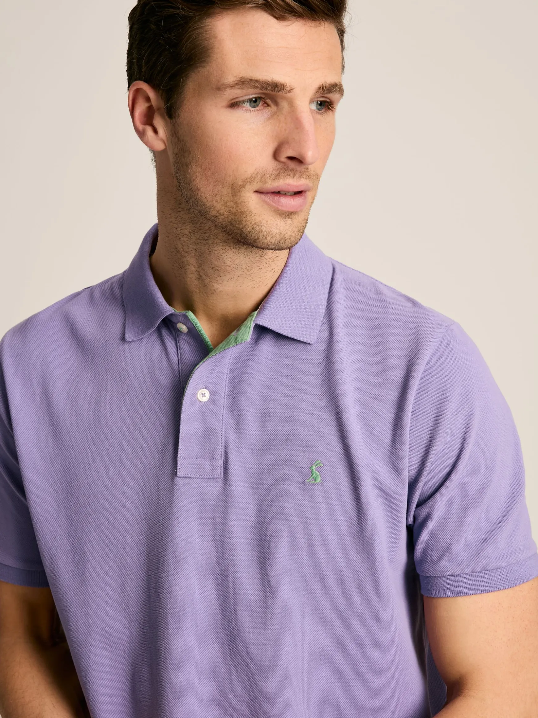 Woody Purple Regular Fit Cotton Pique Polo Shirt