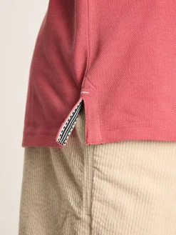 Woody Soft Pink Regular Fit Cotton Pique Polo Shirt