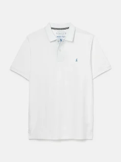 Woody White Regular Fit Cotton Pique Polo Shirt