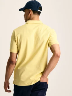 Woody Yellow Regular Fit Cotton Pique Polo Shirt