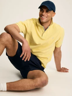 Woody Yellow Regular Fit Cotton Pique Polo Shirt