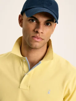 Woody Yellow Regular Fit Cotton Pique Polo Shirt