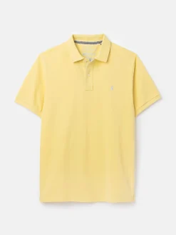 Woody Yellow Regular Fit Cotton Pique Polo Shirt